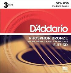 Saiten für Akustikgitarre D'Addario EJ17-3D Saiten für Akustikgitarre