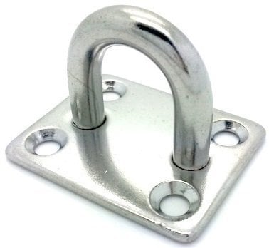 Lodní oka Osculati Stainless Steel Rectangular Plate with Ring 50 mm x 40 mm