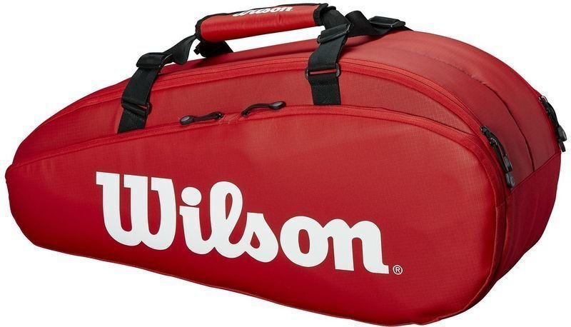 Teniška torba Wilson Tour Compartment 6 Rdeča Teniška torba