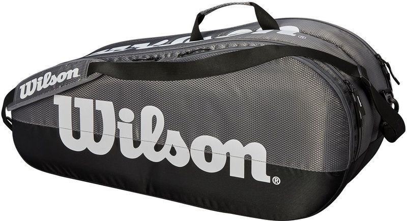 Tenisová taška Wilson Team Compartment 6 Šedá-Čierna Tenisová taška