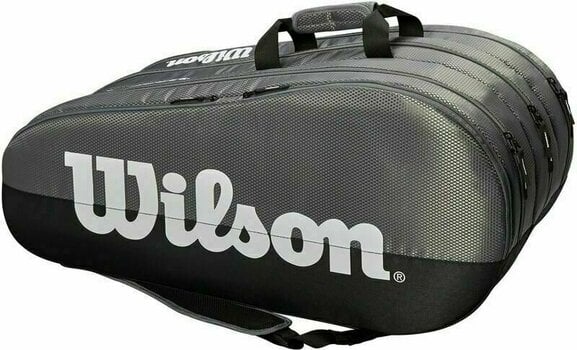 Tennis Bag Wilson Team Compartment 12 Grey-Black Tennis Bag - 1
