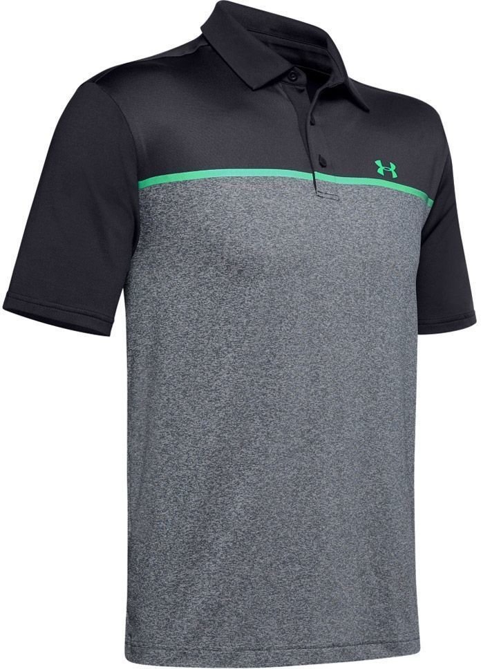 Polo Shirt Under Armour Playoff 2.0 Black/Pitch Grey/Vapor Green XS