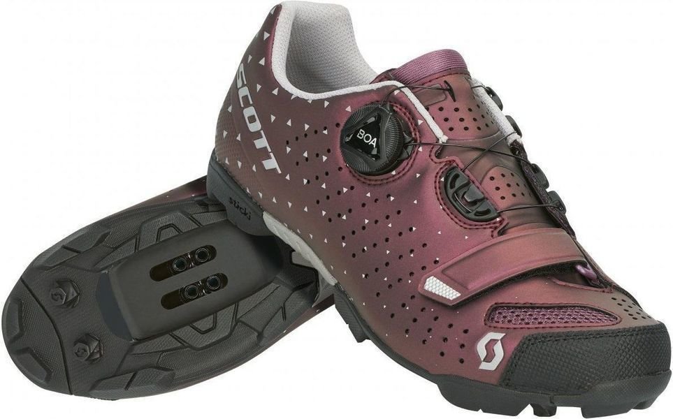 Дамски обувки за колоездене Scott Shoe MTB Comp Boa Matt Cassis Red/Silver 37 Дамски обувки за колоездене