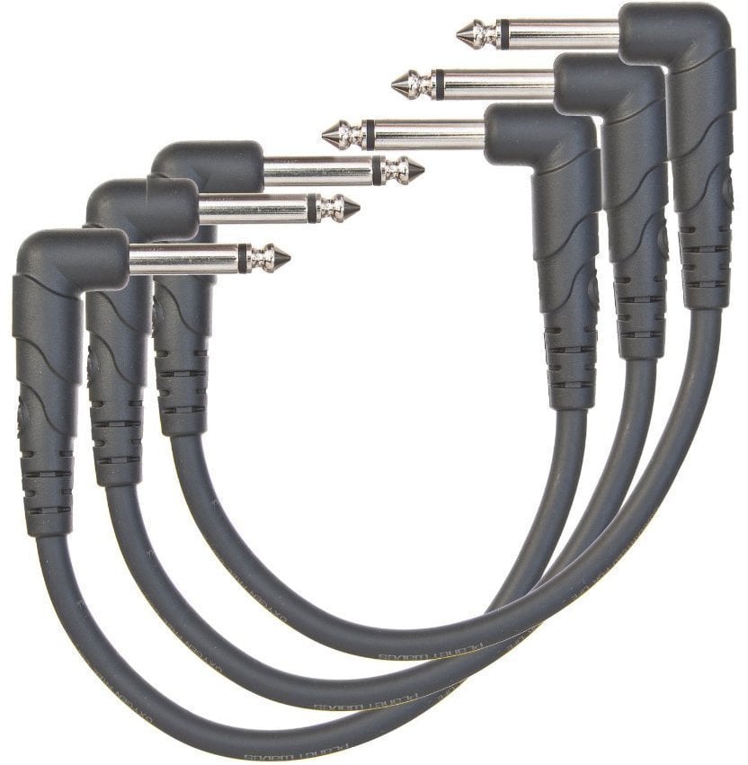Propojovací kabel, Patch kabel D'Addario Planet Waves PW-CGTP-305 Černá 15 cm Lomený - Lomený