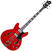 Bas electric Hagstrom Viking Bass Wild Cherry Transparent