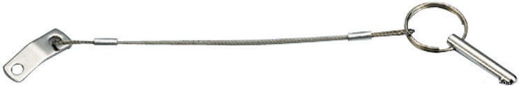 Zubehör für Biminis / Abdeckplanen Osculati Stainless Steel plate + cable with spring ball locking pin