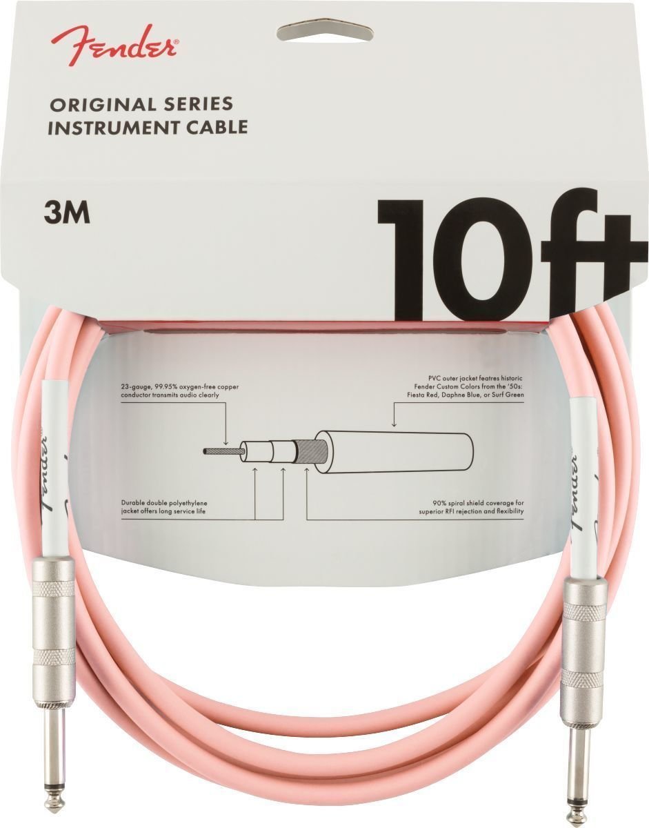 Instrument Cable Fender Original Series Pink 3 m Straight - Straight