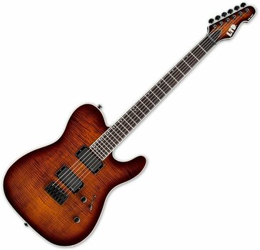 Elektrische gitaar ESP LTD TE-401FM Dark Brown Sunburst - 1