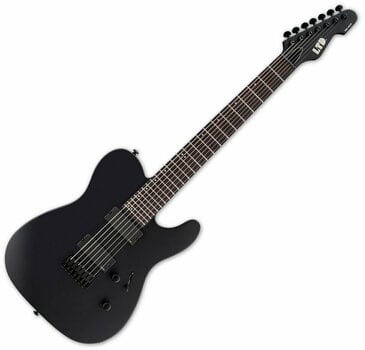 Guitarra eléctrica de 7 cuerdas ESP LTD TE-417 Black Satin - 1