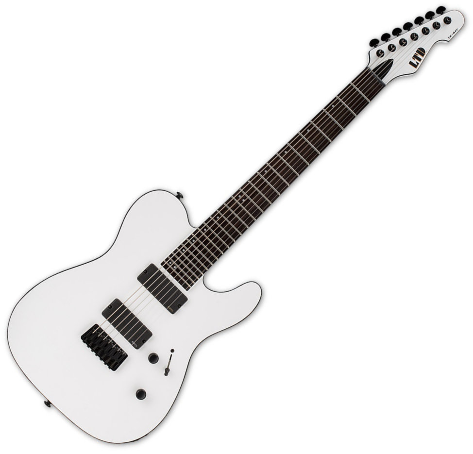 7-strenget elektrisk guitar ESP LTD TE-417 Snow White