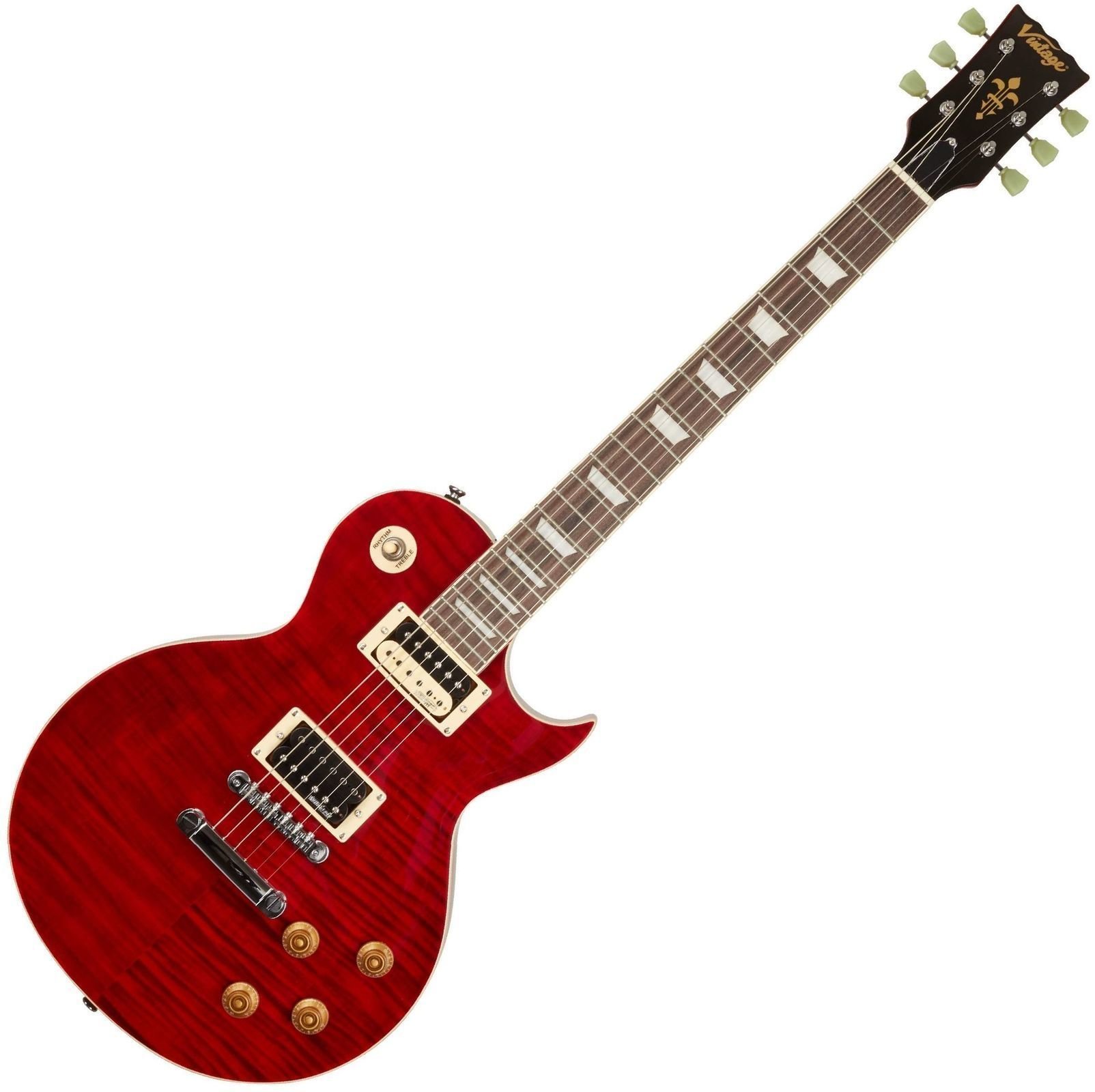 Guitarra elétrica Vintage V100 Flamed Trans Wine Red