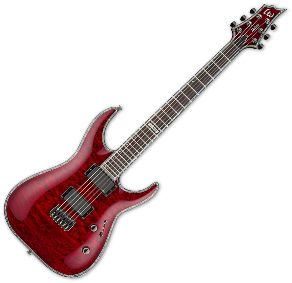 Guitarra eléctrica ESP LTD H-1000QM SeeThru Black Cherry