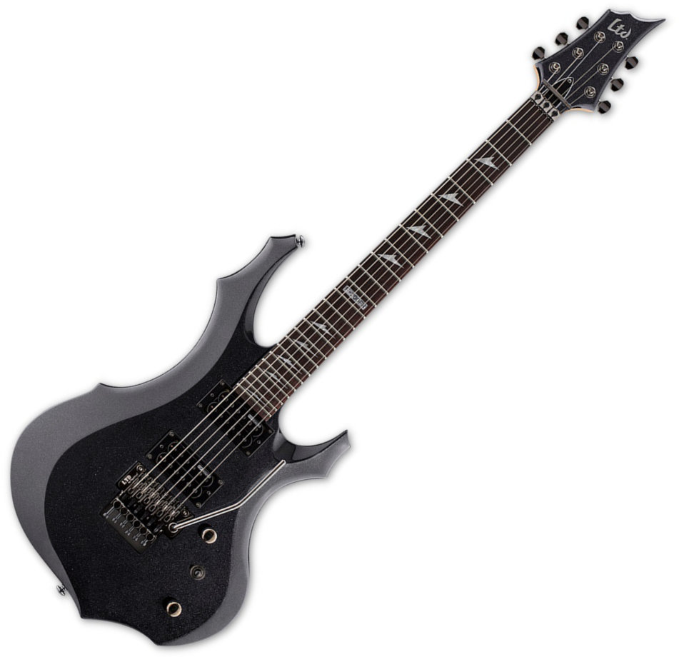 Guitare électrique ESP LTD F-200FR Charcoal Metallic