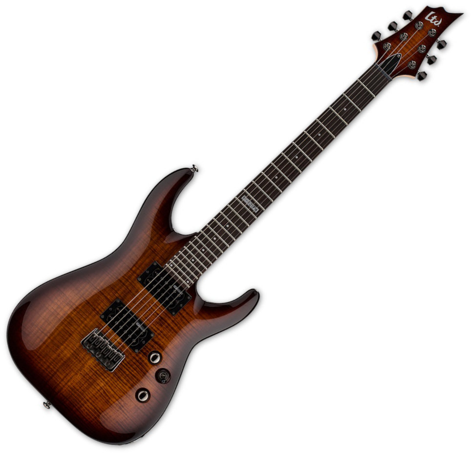 Elektromos gitár ESP LTD H-101FM Dark Brown Sunburst