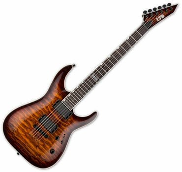 Electric guitar ESP LTD MH-401NT Dark Brown Sunburst - 1