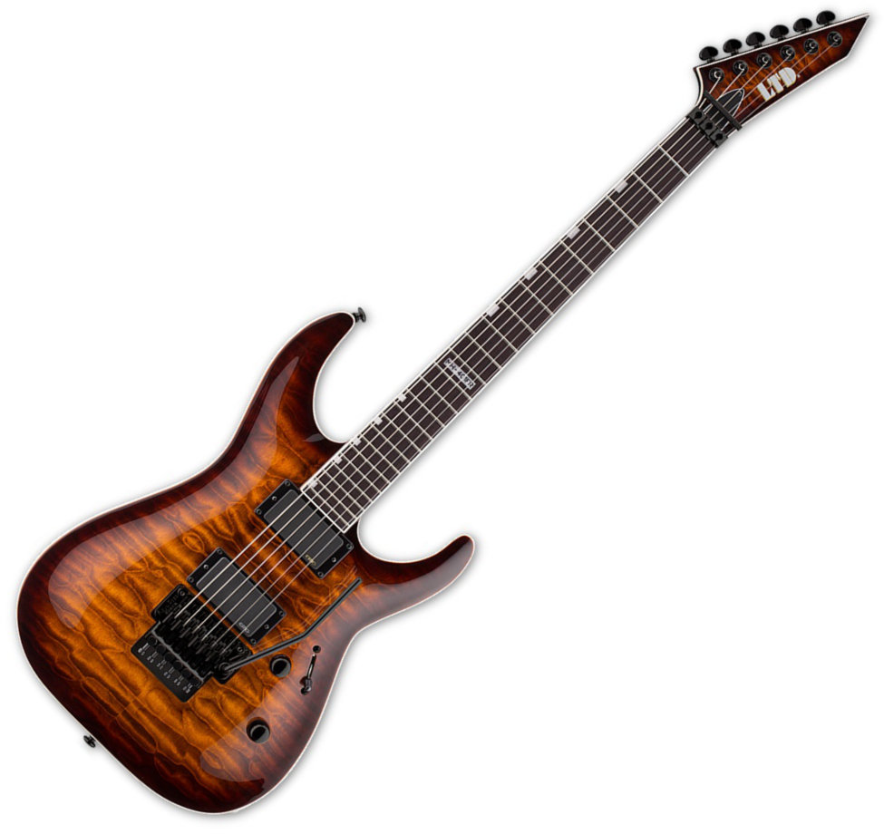 Chitară electrică ESP LTD MH-401FR Dark Brown Sunburst
