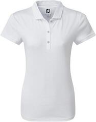 Footjoy Cap Sleeve Micro Interlock Dot Print Womens Polo Shirt White XS Footjoy Cap Sleeve Micro Interlock Dot Print Womens Polo Shirt White XS