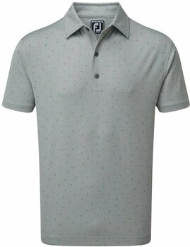 Chemise polo Footjoy Smooth Pique Heather Grey/Royal L - 1