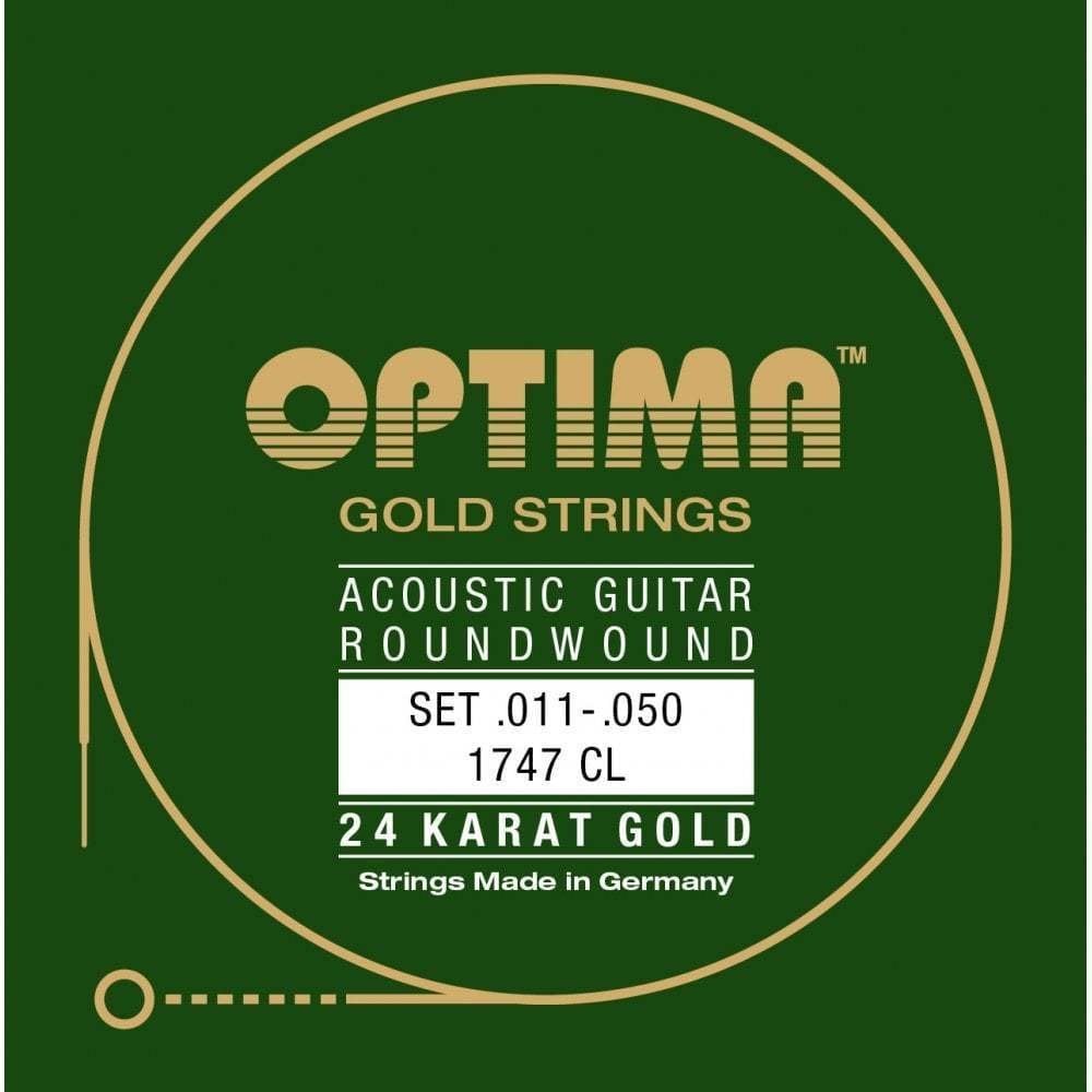 Cordes de guitares acoustiques Optima 1747-CL 24K Gold Acoustics