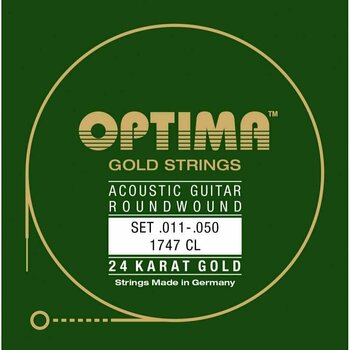 Струни за акустична китара Optima 1747-CL 24K Gold Acoustics - 1