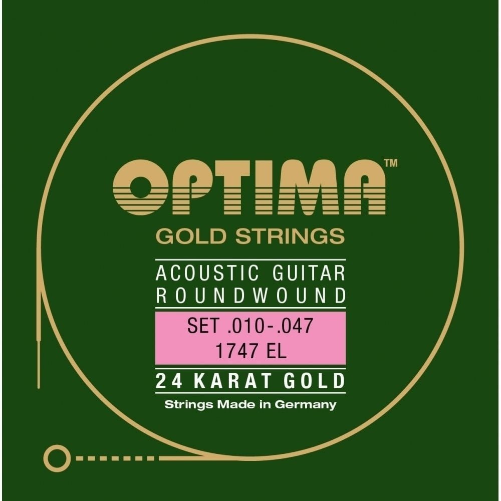 Akusztikus gitárhúrok Optima 1747-EL 24K Gold Acoustics
