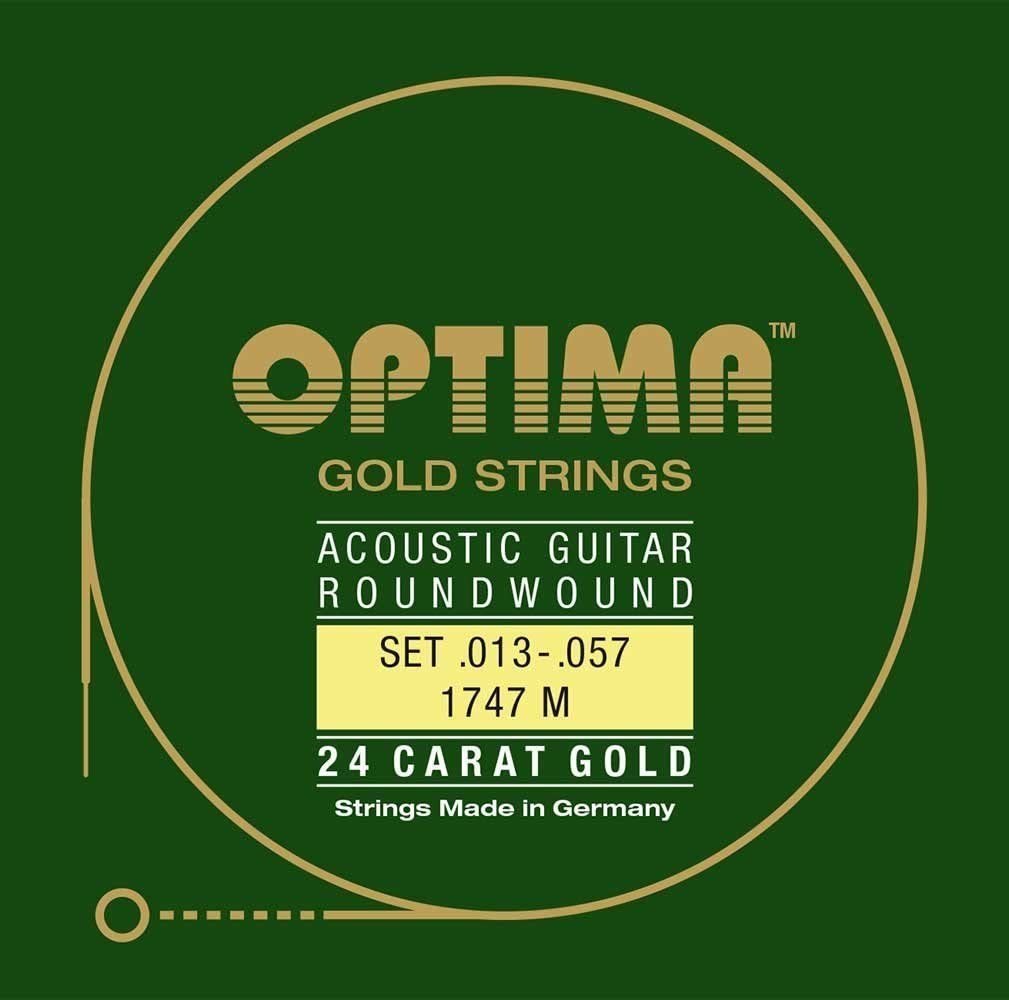 Cuerdas de guitarra Optima 1747-M 24K Gold Acoustics Cuerdas de guitarra
