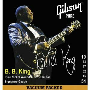 Struny pro elektrickou kytaru Gibson BB King Signature Pure Nickel Strings - 1
