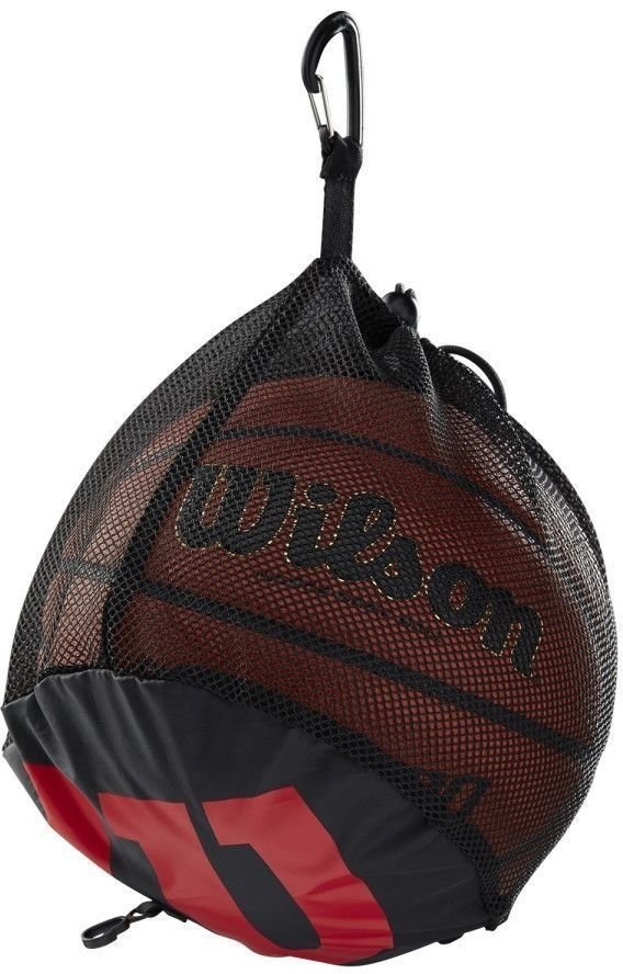 Pribor za igre s loptom Wilson Single Ball Basketball Bag Black Torba Pribor za igre s loptom
