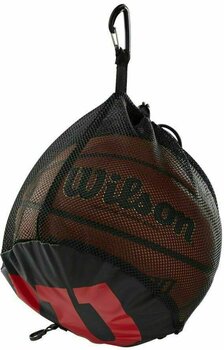 Аксесоари за игри с топка Wilson Single Ball Basketball Bag Black чанта Аксесоари за игри с топка - 1