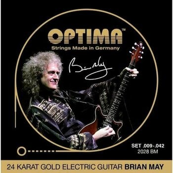 Sähkökitaran kielet Optima 2028-BM 24K Gold Electrics Brian May Signature - 1
