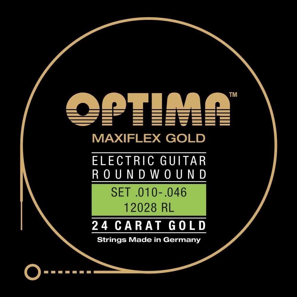 Струни за електрическа китара Optima 12028-RL 24K Gold Electrics Maxiflex