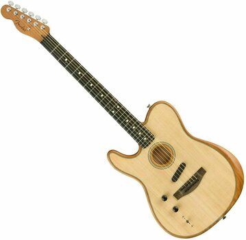Special Acoustic-electric Guitar Fender American Acoustasonic Telecaster Natural - 1