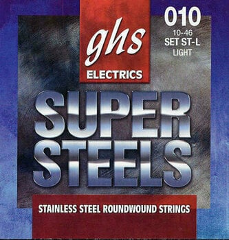 Cordes pour guitares électriques GHS Super Steels 10-46 - 1