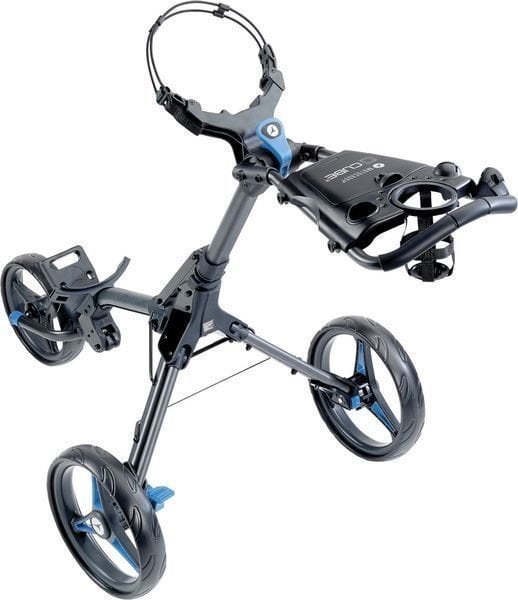 Chariot de golf manuel Motocaddy Cube Push Blue Chariot de golf manuel