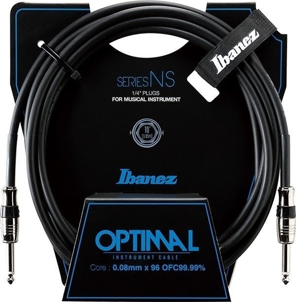 Инструментален кабел Ibanez NS10 Черeн 3 m Директен - Директен