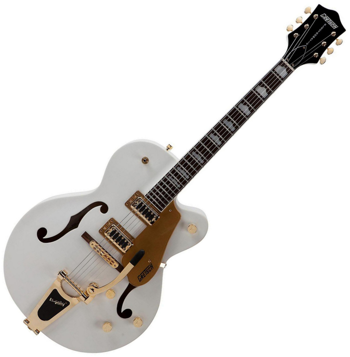 Halvakustisk guitar Gretsch G5420T Electromatic Hollow Body with Bigsby White/Gold