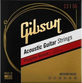 Struny pro akustickou kytaru Gibson Phosphor Bronze 13-56