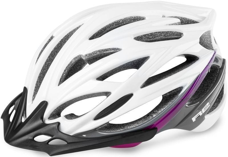 Casque de vélo R2 Arrow Helmet Glossy White/Grey/Pink S Casque de vélo