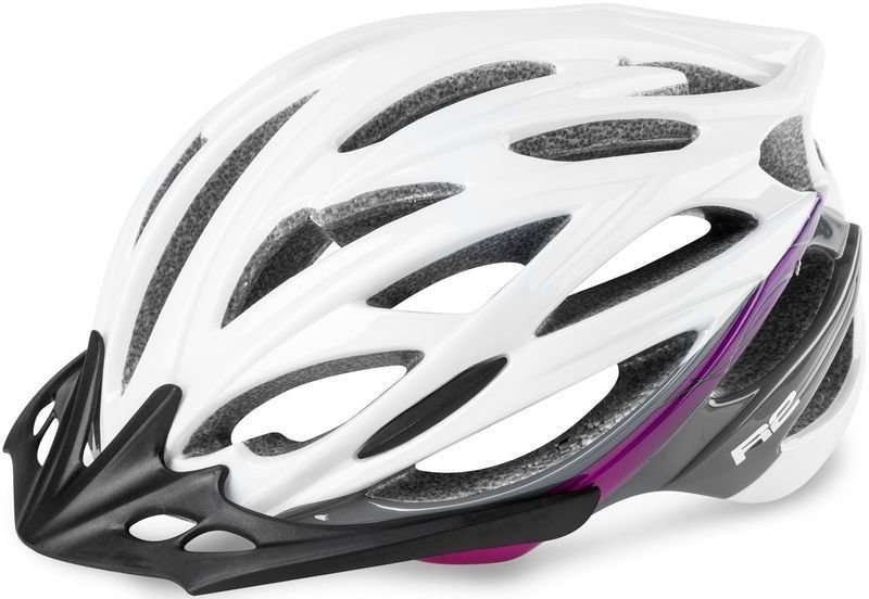 Capacete de bicicleta R2 Arrow Helmet Glossy White/Grey/Pink M Capacete de bicicleta