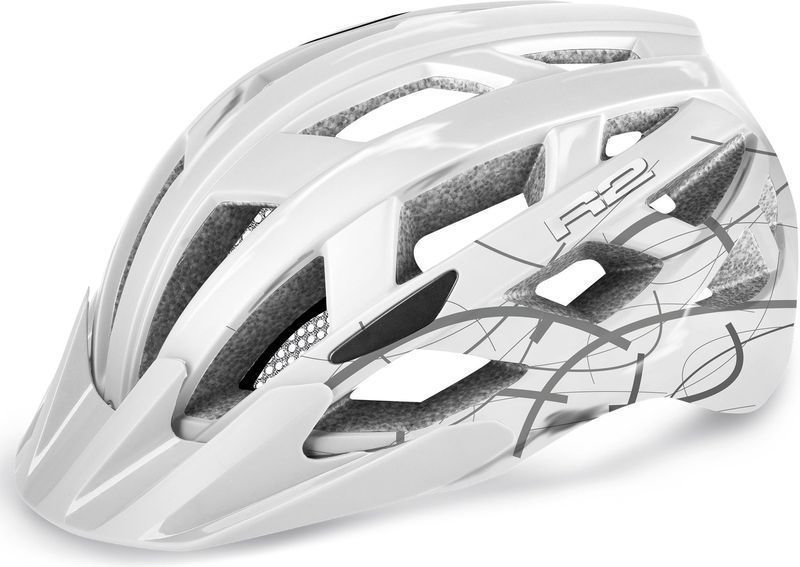 Casque de vélo enfant R2 Lumen Junior Helmet Glossy White/Grey S Casque de vélo enfant