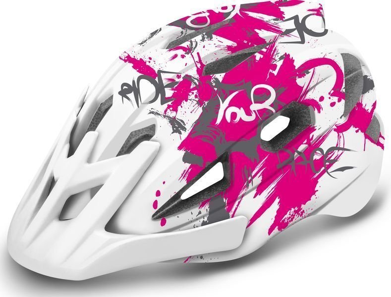 Casque de vélo enfant R2 Wheelie Helmet Matt White/Pink S Casque de vélo enfant