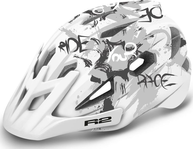 Dětská cyklistická helma R2 Wheelie Helmet Matt White/Grey M Dětská cyklistická helma