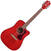 Dreadnought elektro-akoestische gitaar Guild D-120CE Cherry Red