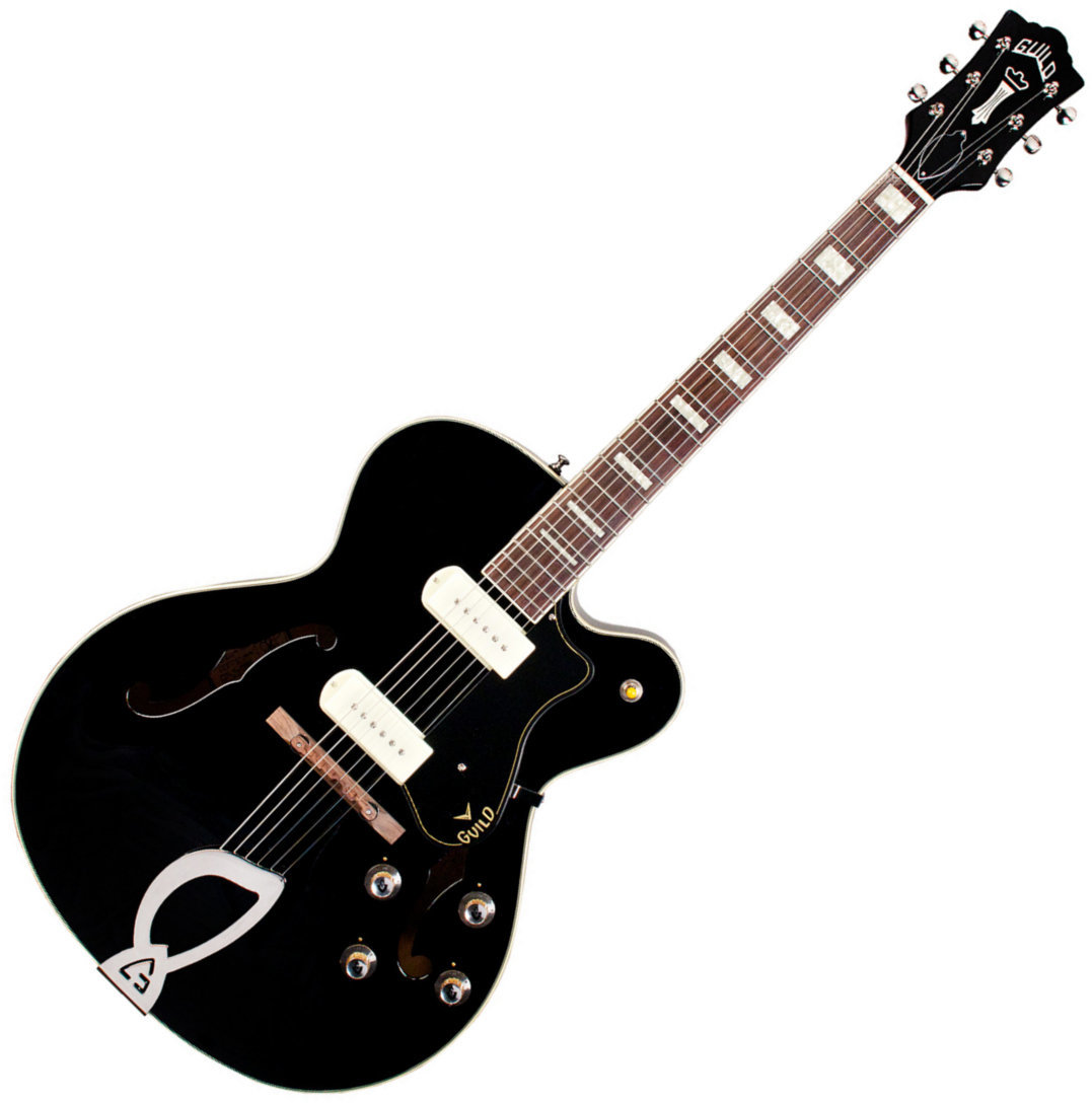 Guitare semi-acoustique Guild X-175-MANHATTAN-BLK Noir