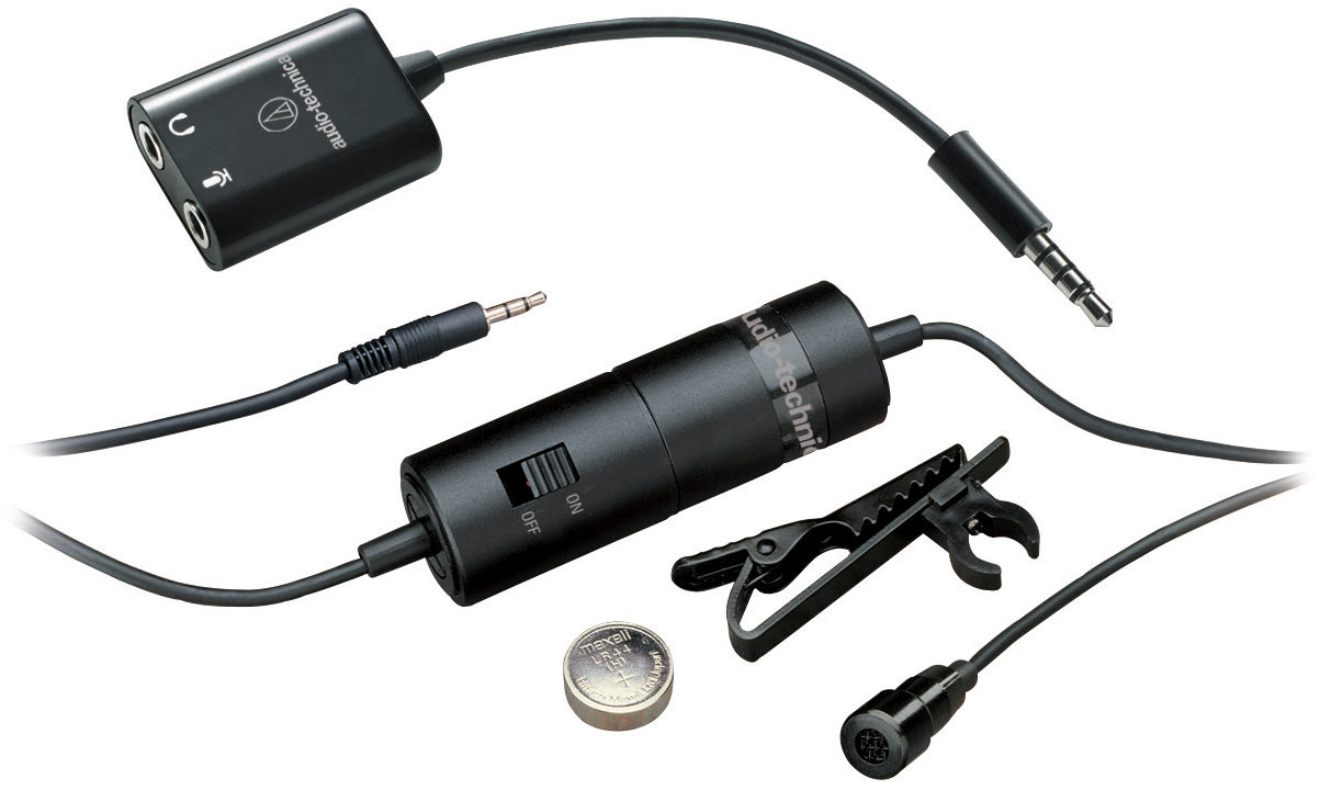 Lavalier Condenser Microphone Audio-Technica ATR3350iS