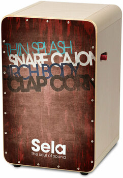 Дървен кахон Sela CaSela Pro Vintage Red - 1