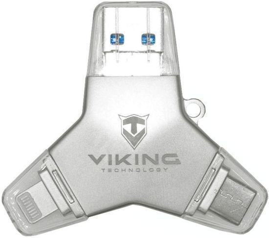 USB Flash Laufwerk Viking Technology USB Flash disk 3.0 4in1 64 GB Silver