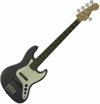 5-saitiger E-Bass, 5-Saiter E-Bass Fender MIJ Hybrid Jazz Bass V RW Charcoal Frost Metallic - 1