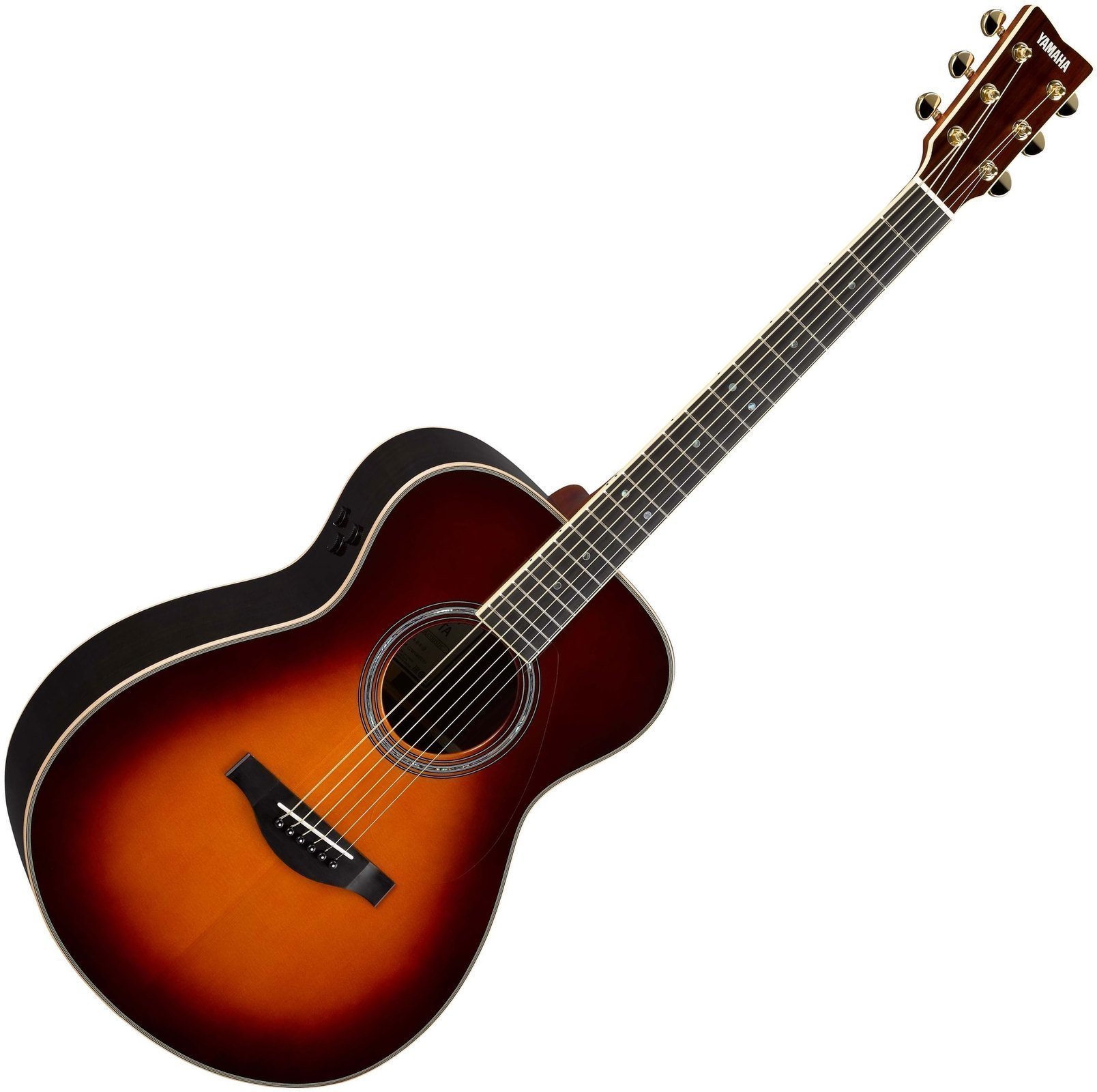 Jumbo elektro-akoestische gitaar Yamaha LS-TA BS Brown Sunburst