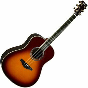 Jumbo elektro-akoestische gitaar Yamaha LL-TA BS Brown Sunburst - 1